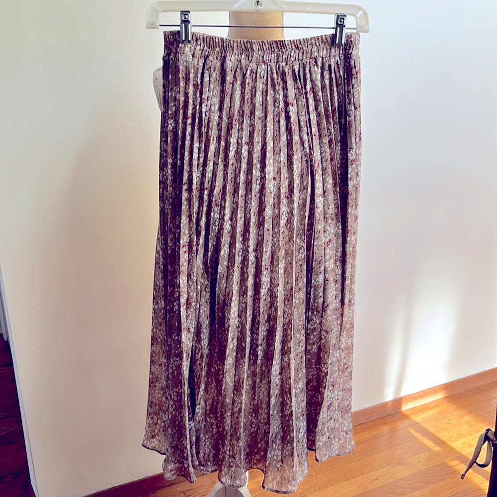 WISHLIST MIDI Pleated skirt with lining